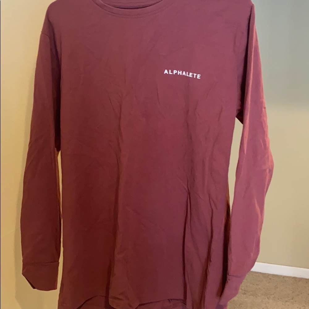 Men’s Alphalete Long Sleeve Shirt Dusty Rose/Mauve
